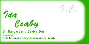 ida csaby business card